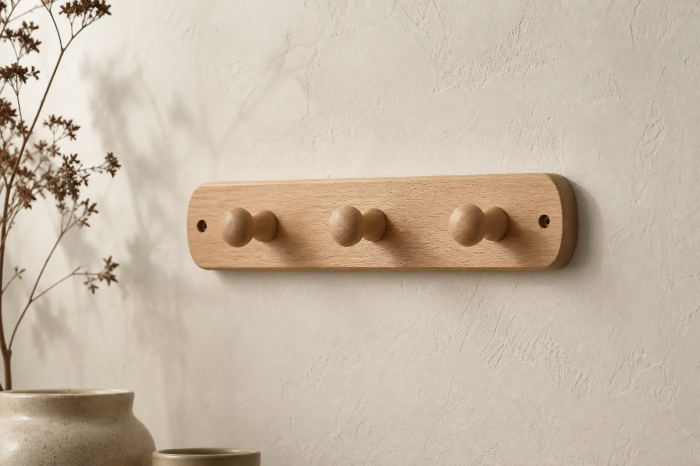 Collection Patère Murale Bois Naturel — N°15