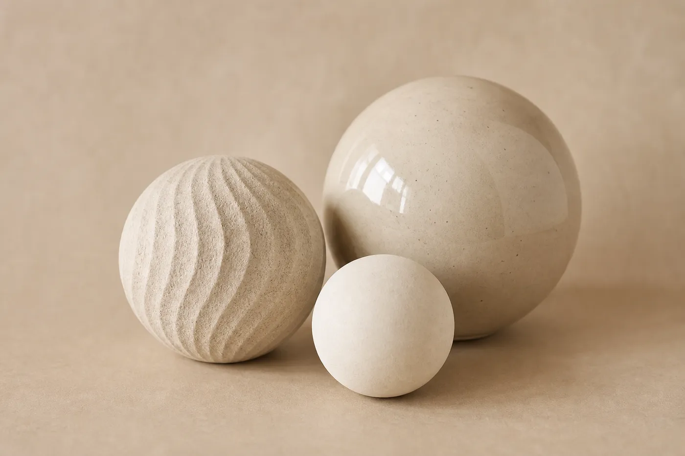 Trio Boules Céramique Déco