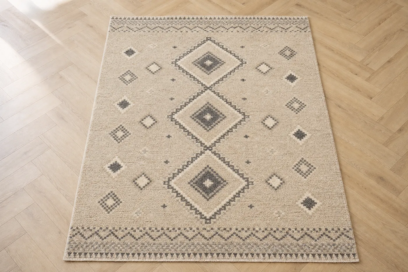 Tapis Berbère Tissé Beige Studio