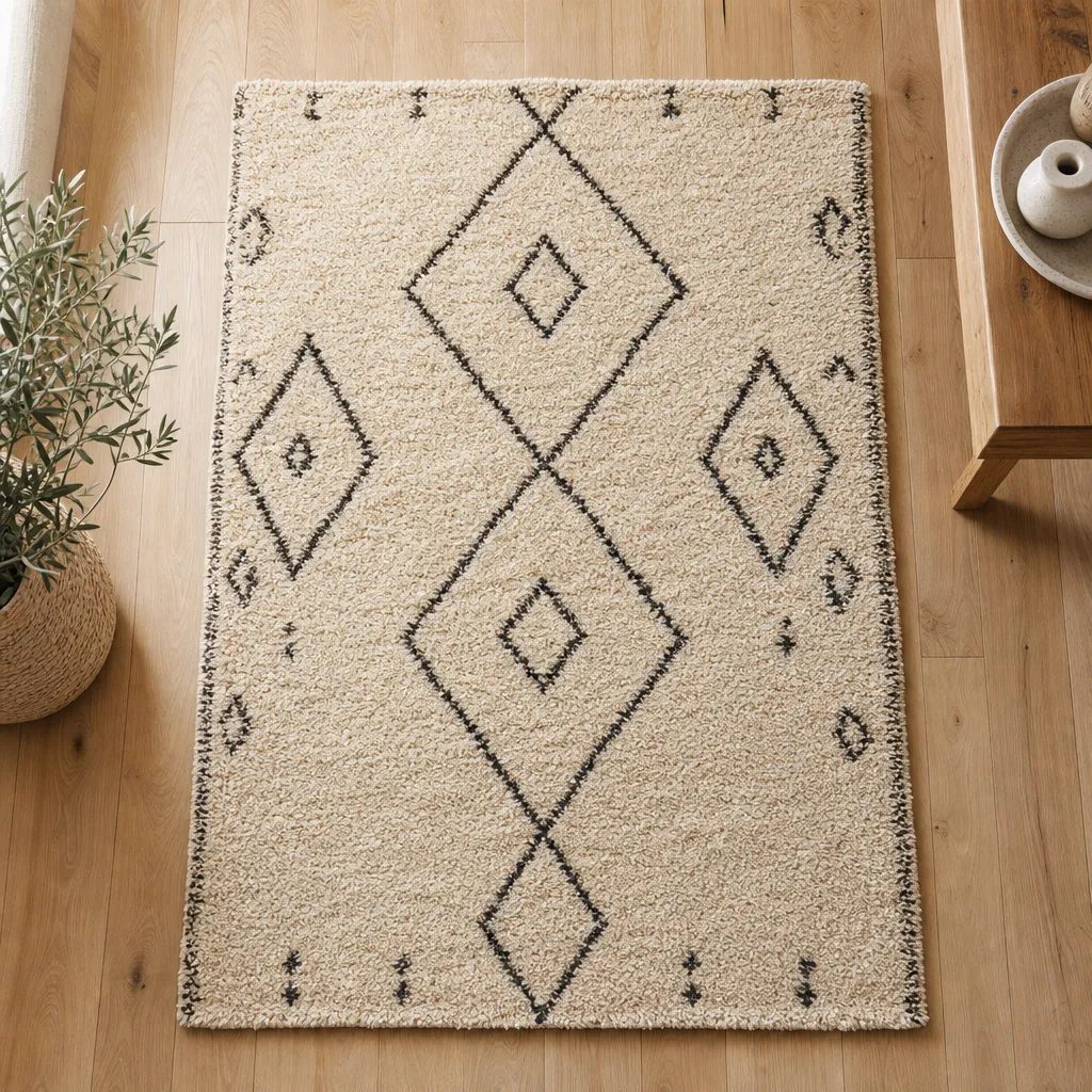 Tapis Berbère Beige 120 x 170 — Essentiel